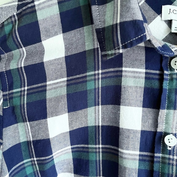 J. Crew Bundle: Plaid Long Sleeve Button Down & Linen Tie Front Cream To… - Picture 3 of 15